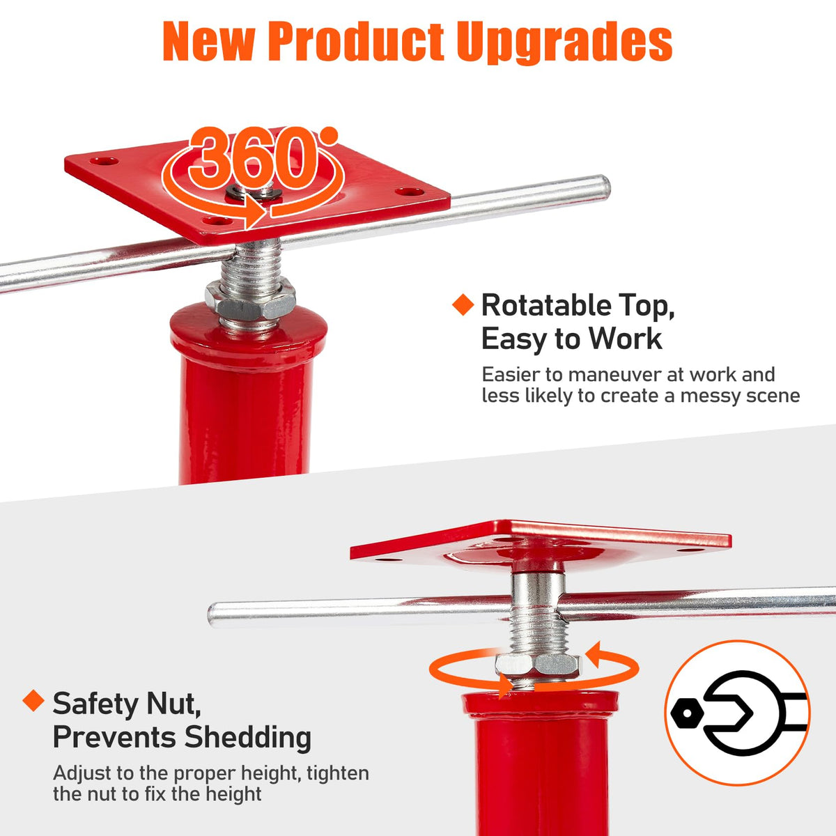 4 Pack House Floor Jacks, 11"-16" Height Range, 11023 LBS Max Load